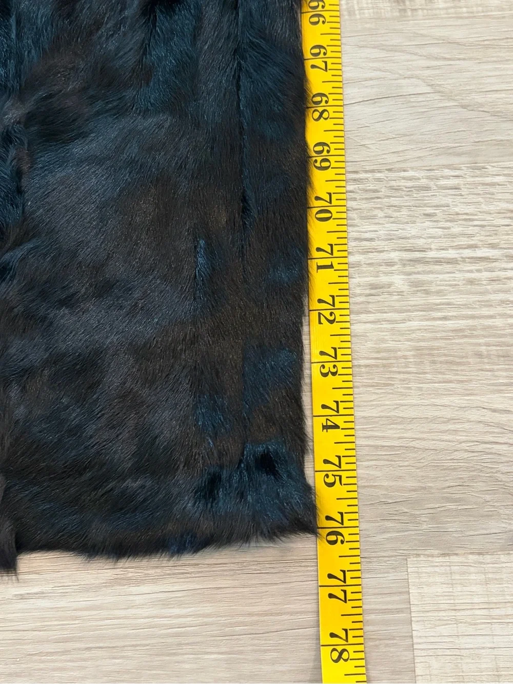 Agnona Rare Unique Black Goat Hair Fur Stole Cashmere & Silk Made in Italy